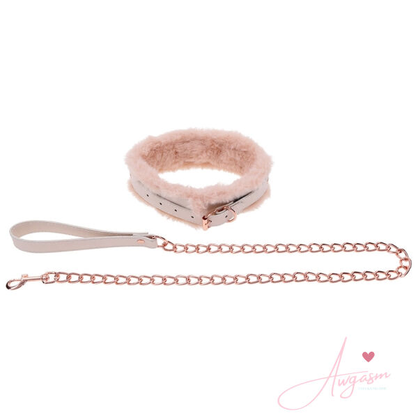 S&M Peaches Ôn CreaMe Fur Collar & Leash - Image 2