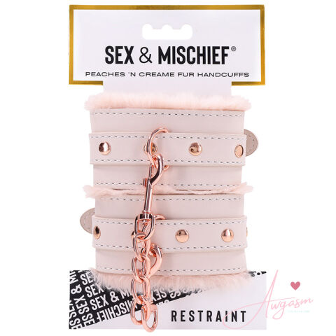 S&M Peaches Ôn CreaMe Fur Handcuffs