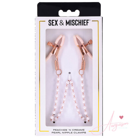 S&M Peaches Ôn CreaMe Pearl Nipple Clamps