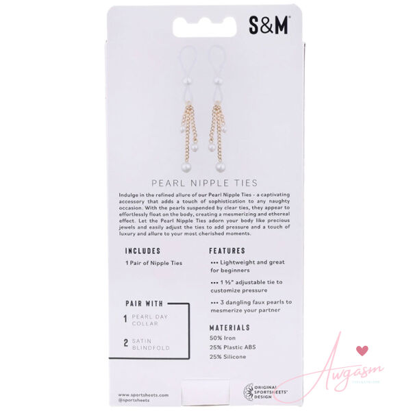 S&M Pearl Nipple Ties - Image 3