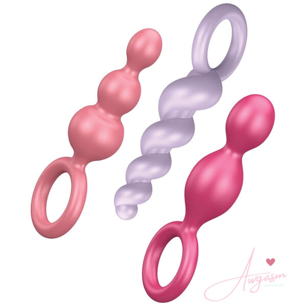Satisfyer Booty Call Plugs-Assorted Colors (Set Of 3) - Image 2