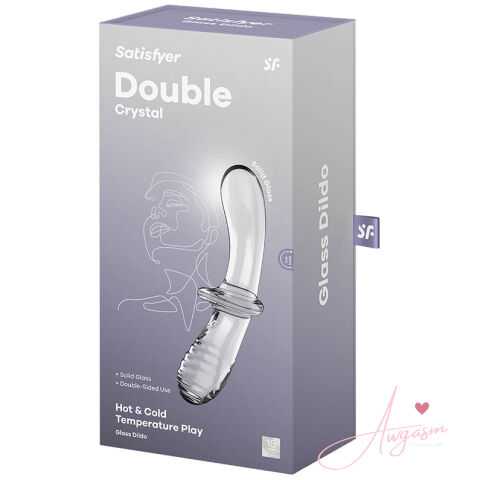 Satisfyer Double Crystal Glass Dildo-Clear