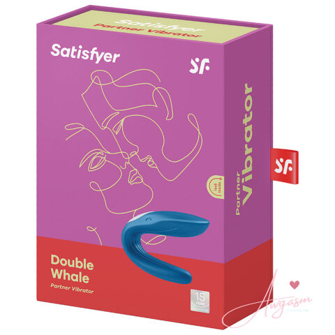 Satisfyer Double Whale Partner Vibrator-Blue