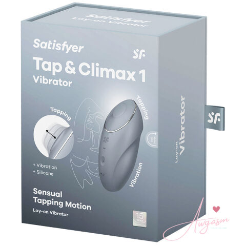 Satisfyer Tap and Climax 1-Bluegrey