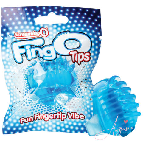 Screaming O FingO Tips-Blue