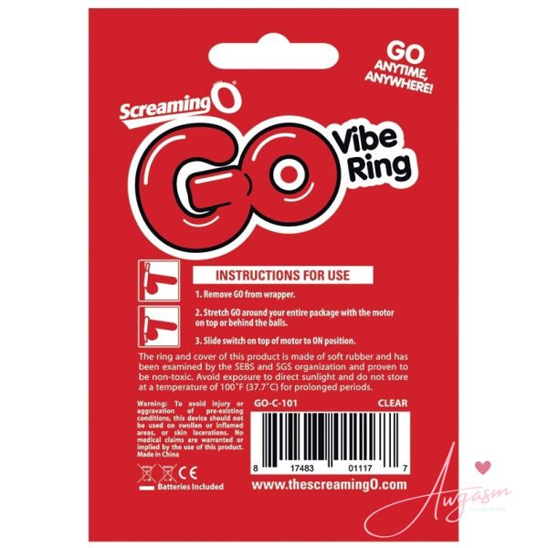 Screaming O GO Vibe Ring-Clear - Image 3