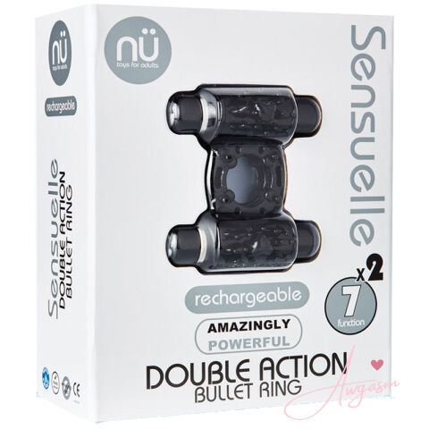 Sensuelle 7 Function Double Action C-Ring-Black