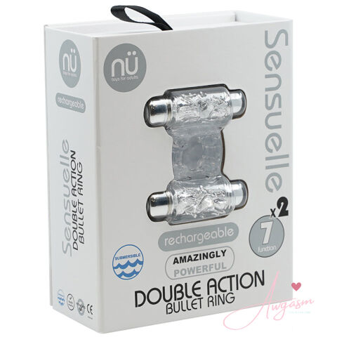 Sensuelle 7 Function Double Action C-Ring-Clear