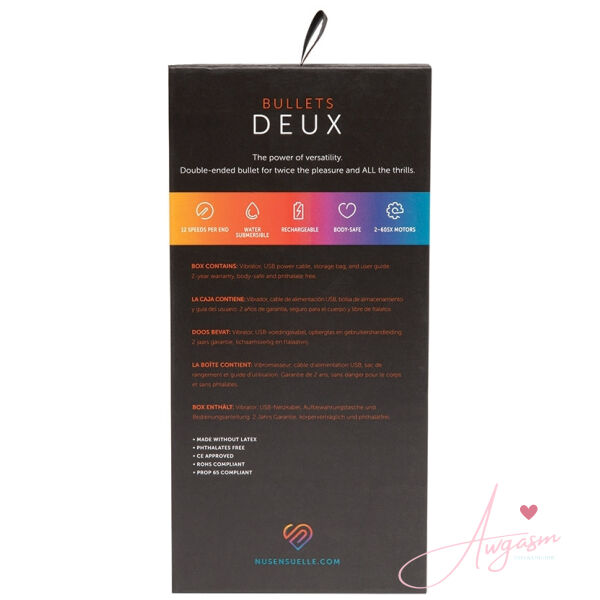 Sensuelle Double Ended Deux Bullet-Black - Image 3