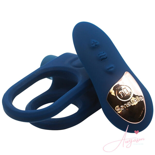 Sensuelle Silicone Remote Control Bullet Ring XLR8-Navy - Image 2