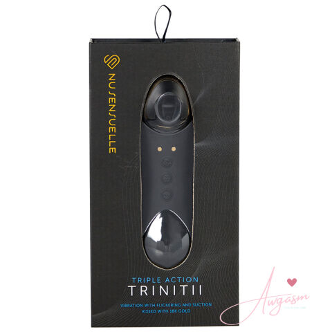 Sensuelle Trinitii 3-in-1 Suction Tongue 18K-Black