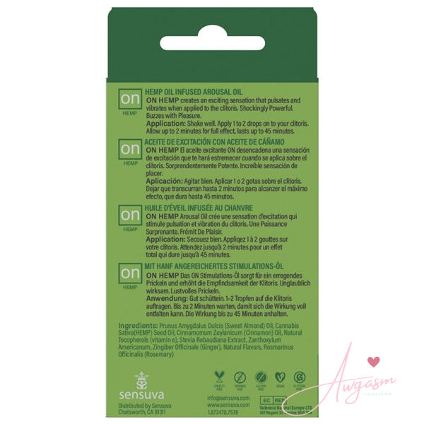 Sensuva ON Hemp Arousal Oil 5ml Bottle Medium Box - Image 3