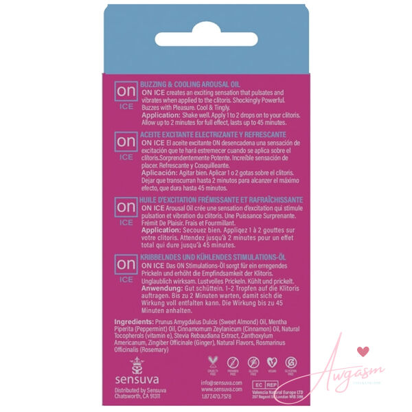 Sensuva ON Ice Arousal Oil 5ml Bottle Medium Box - Image 3