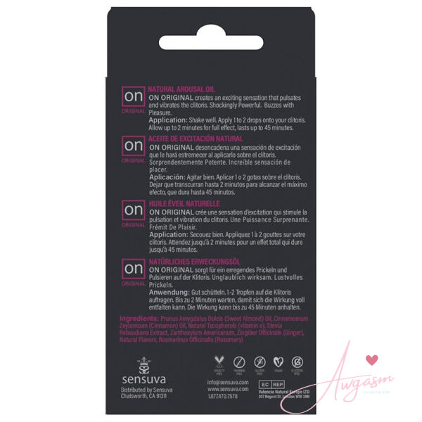 Sensuva ON Original Arousal Oil 5ml Bottle Medium Box - Image 3