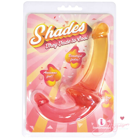 Shades Gradient Strapless Strap-On-Pink and Yellow 9.5