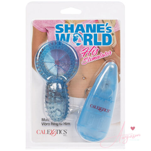 Shane's World His Vibrating Ring Stimulator-Blue