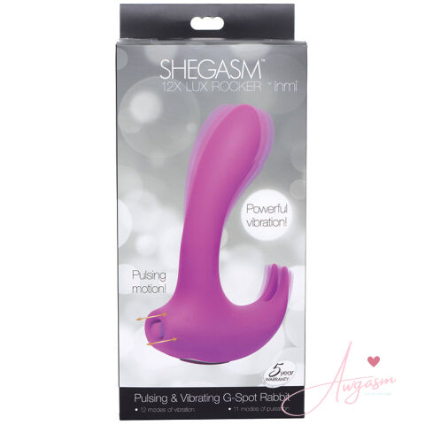 Shegasm 12x Lux Rocker Pulsing and Vibrating G-Spot Rabbit-Purple