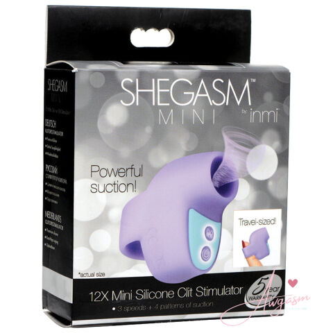 Shegasm Mini 12X Mini Silicone Clit Stimulator-Purple