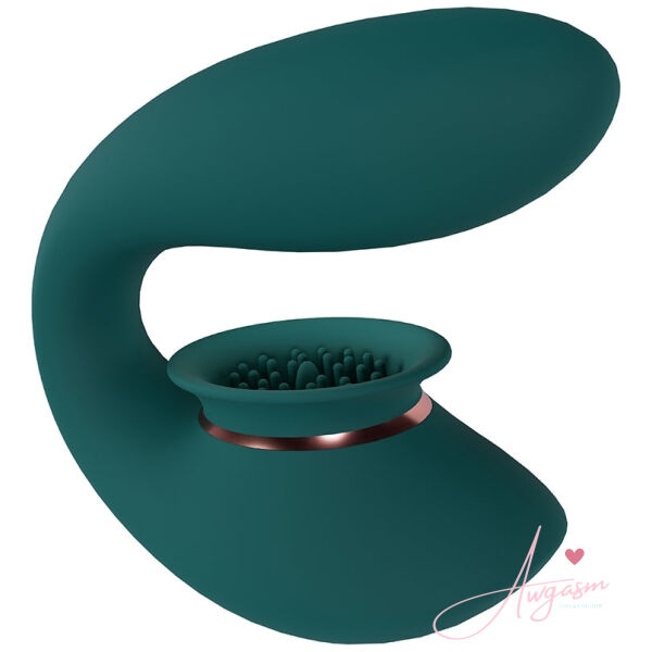 Shots Innovation Twitch 3 Rechargeable Vibrator & Suction-Green - Image 2