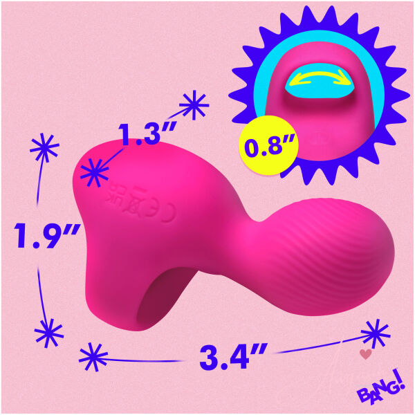 Silicone Finger Vibrator - Pink - Image 4