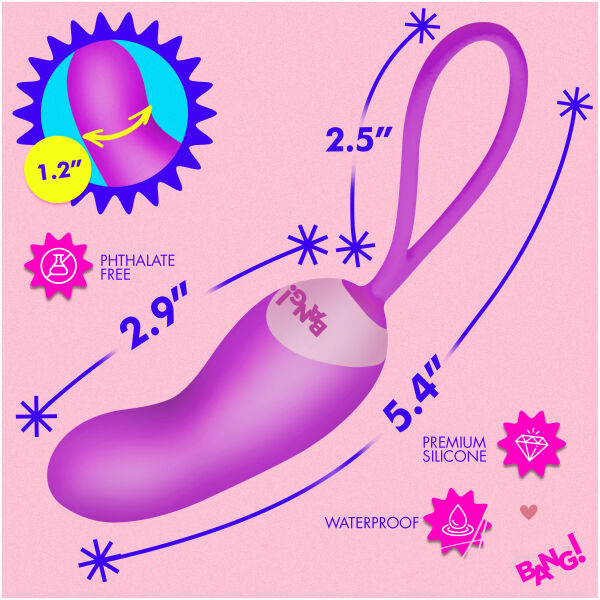 Silicone Mini Vibe w/ Remote - Purple - Image 3