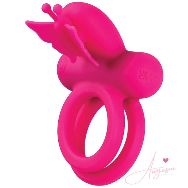 Silicone Rechargeable Butterfly Dual Ring - Image 2