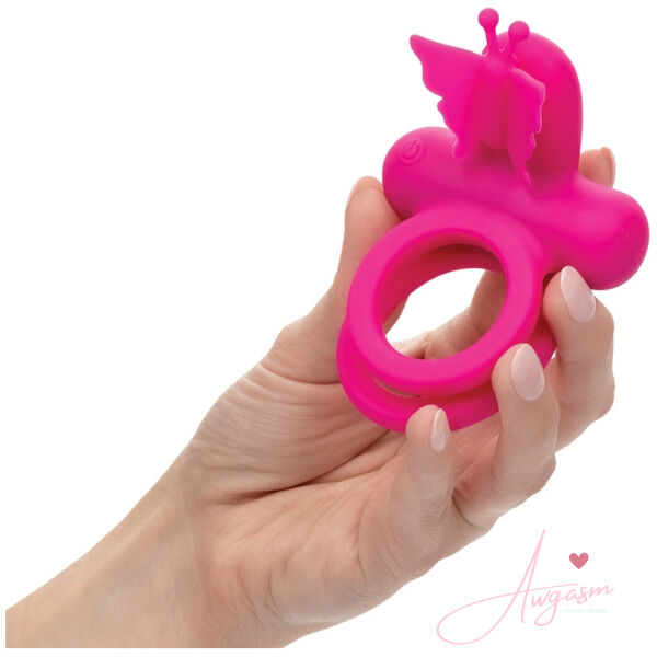Silicone Rechargeable Butterfly Dual Ring - Image 3