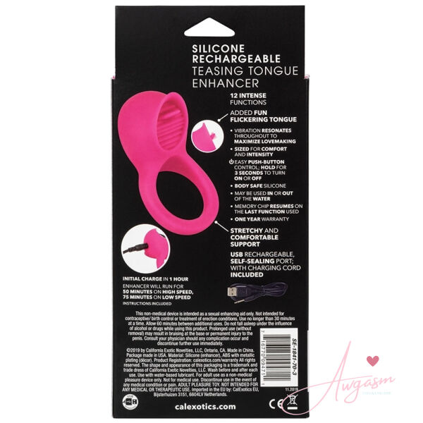 Silicone Rechargeable Teasing Tongue Enhancer - Image 4