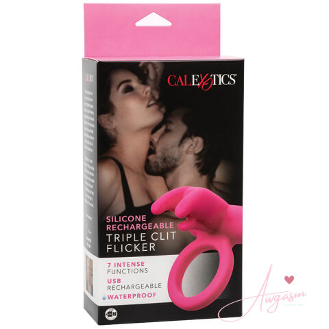 Silicone Rechargeable Triple Clit Flicker