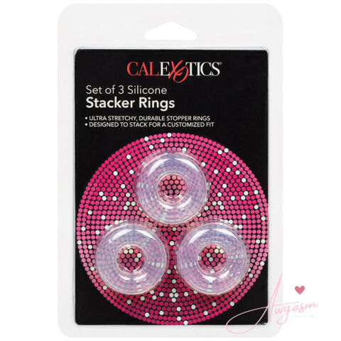 Silicone Stacker Rings-Clear 3Pk