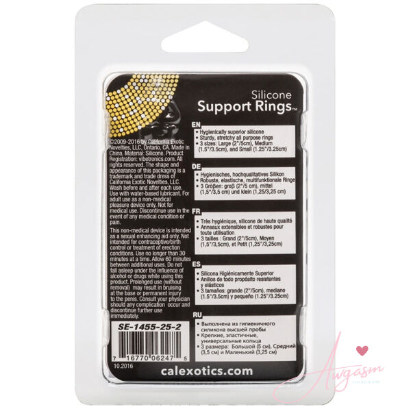 Silicone Support Rings-Black 3Pk - Image 3