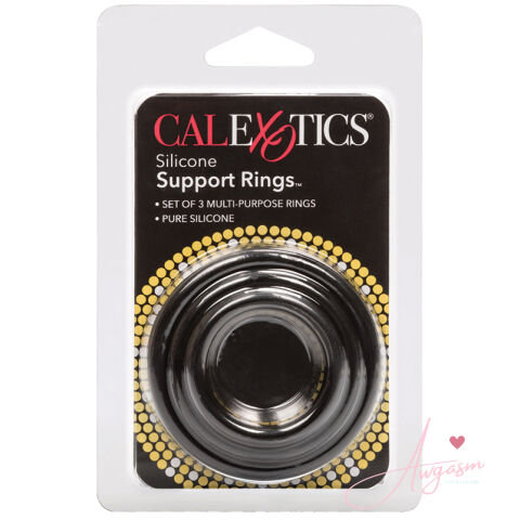Silicone Support Rings-Black 3Pk