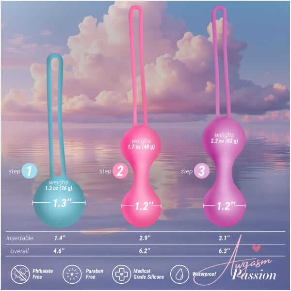 Silicone Weighted Kegel Ball Set - Image 4