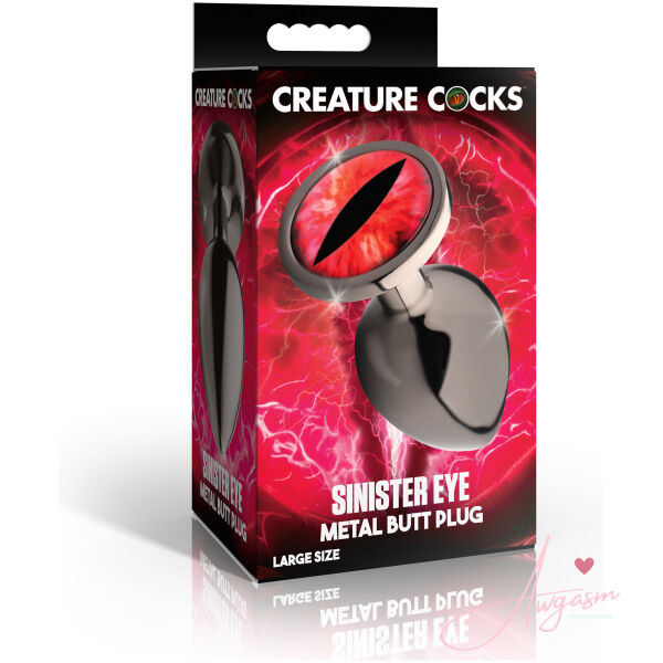 Sinister Eye Red Eye Metal Butt Plug - Large - Image 5