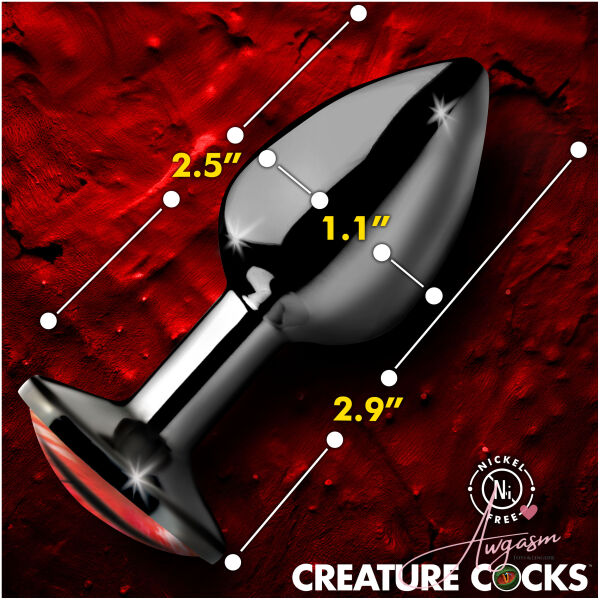 Sinister Eye Red Eye Metal Butt Plug - Small - Image 3