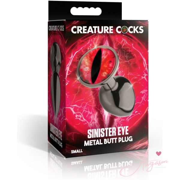 Sinister Eye Red Eye Metal Butt Plug - Small - Image 5