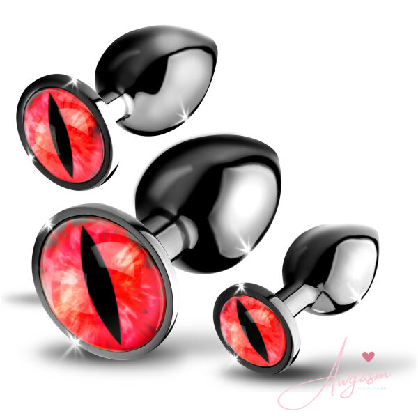 Sinister Eyes Red Eye Metal Butt Plug Set - Image 4