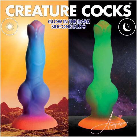 Space Cock Glow-in-the-Dark Silicone Alien Dildo