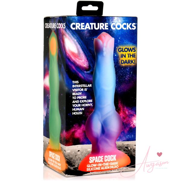 Space Cock Glow-in-the-Dark Silicone Alien Dildo - Image 6