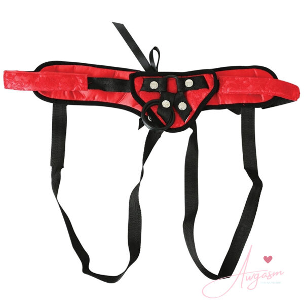 Sportsheets Red Lace Corsette Strap-On - Image 2