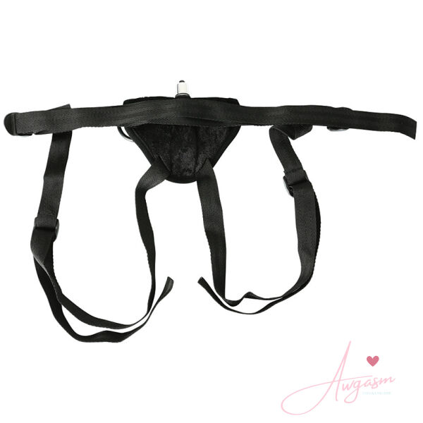 Sportsheets Vibrating Velvet Strap-On-Black - Image 3