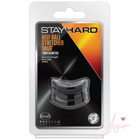 Stay Hard Beef Ball Stretcher Snug 1" Diameter-Black