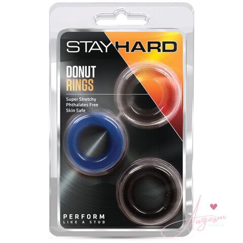Stay Hard Donut Rings (3 Pack)