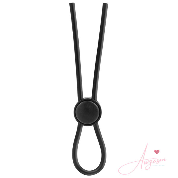 Stay Hard Silicone Loop Cock Ring-Black - Image 2