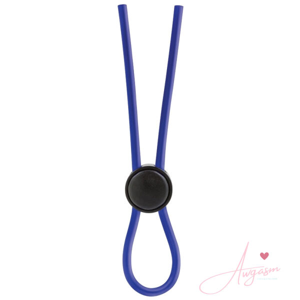 Stay Hard Silicone Loop Cock Ring-Blue - Image 2