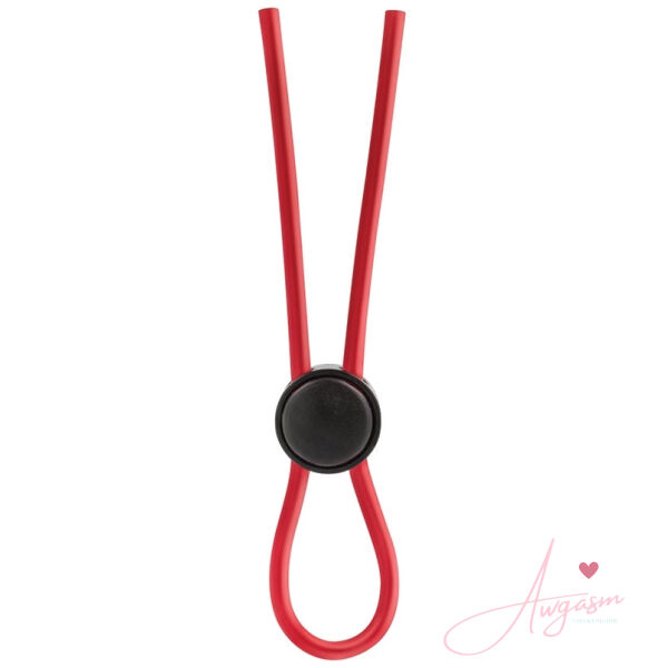 Stay Hard Silicone Loop Cock Ring-Red - Image 2