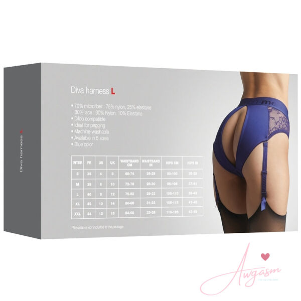 Strap On Me Harness Lingerie Diva-Night Blue L - Image 5