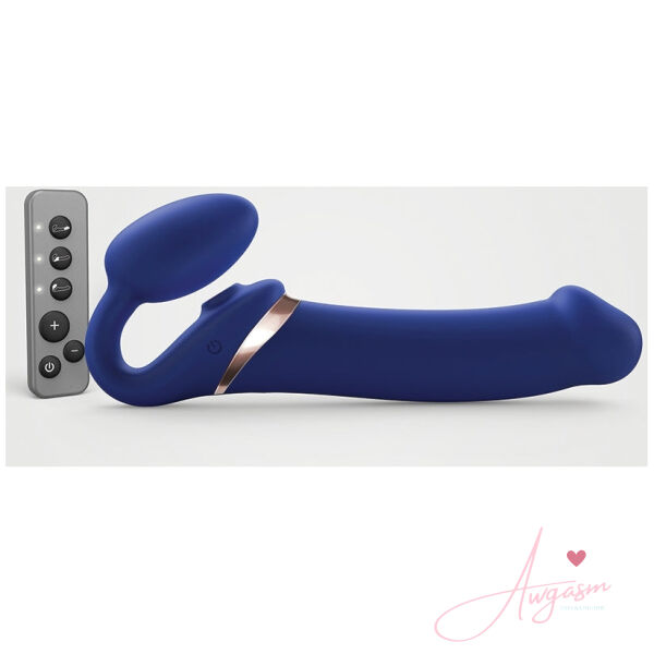 Strap On Me Multi Orgasm Bendable Strap-On-Night Blue XL - Image 2