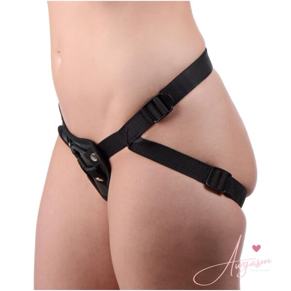 Sutra Fleece-Lined Strap On with Vibrator Pouch - Image 4