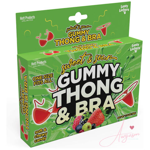 Sweet and Sour Gummy Thong & Bra Set